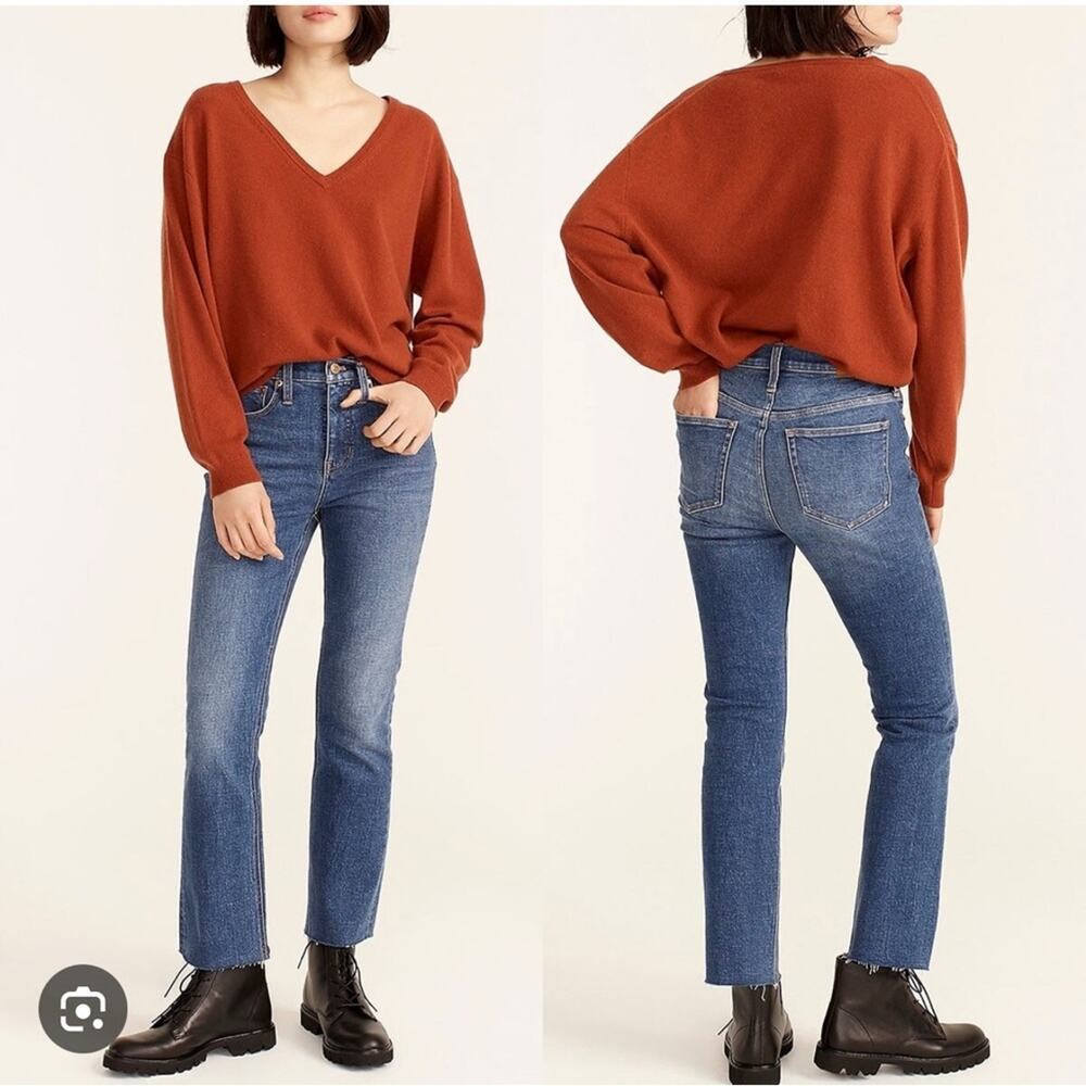 NWT J.CREW Billie Denim Demi Boot Crop Jeans plus size 37